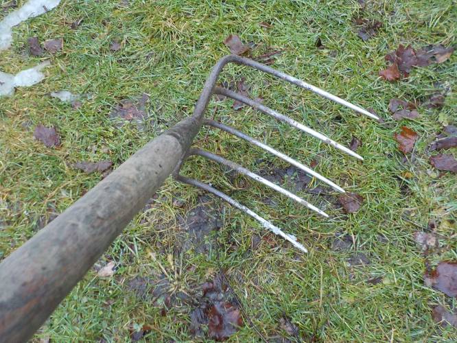 This potato rake is great for preparing soil for planting.