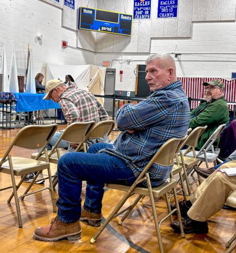 William Nichols, a Dunbarton resident at the annual town meeting on Tuesday night