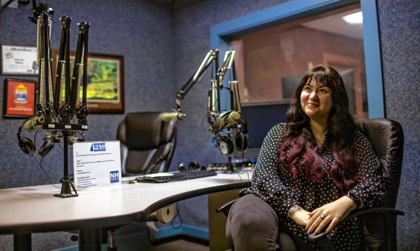 WKXL General Manager Catherine Martinez in one of the radio studios at the Reddington Road office in Concord.