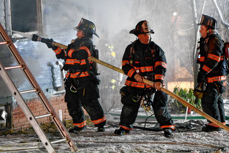 Crews from around the region responded to a fire at a single-family home at  19 Chance Pond Road that became fully engulfed by rapidly accelerating flames.