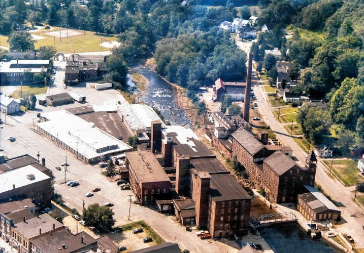 An undated aerial view of the Stevens Mill when it was still operational.