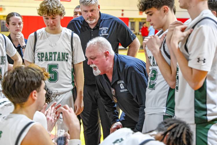 Head coach Mike Donnell helped his Spartans stay composed when Pelham cut Pembroke’s lead down to two points by the end of the third quarter by switching the team’s ball movement in transition.