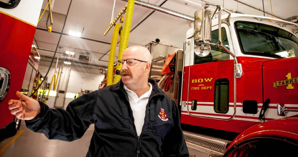 Dennis Comeau was sworn in as Bow’s fire chief in a ceremony on Thursday evening. Comeau has been with the Bow Fire Department since 2019, starting out as a firefighter and then becoming a captain.