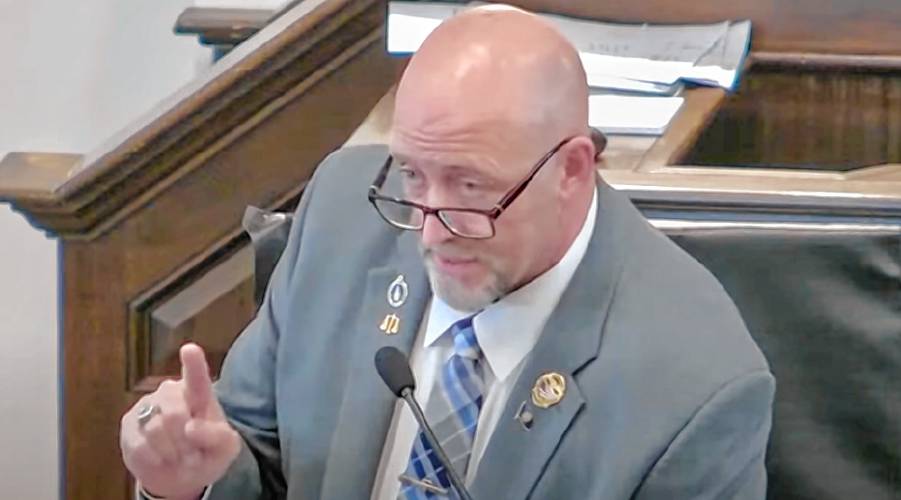 Rep. Terry Roy, a Deerfield Republican, confronted another House member Thursday for allegedly calling him a “liar” while he was speaking in favor of his gun background check bill. Rep. Terry Roy, a Deerfield Republican, confronted another House member Thursday for allegedly calling him a “liar” while he was speaking in favor of his gun background check bill.