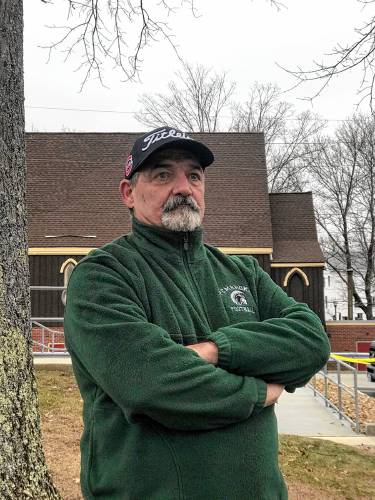 Kevin Steed was inside the Citizens Bank in downtown Pittsfield Saturday just before it closed when he and others heard four gunshots outside. A bank employee locked the doors and told everyone to hide in the vault for safety.