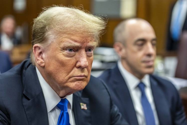 Former U.S. President Donald Trump attends his criminal trial at Manhattan Criminal Court on May 30 in New York City. Former U.S. President Donald Trump attends his criminal trial at Manhattan Criminal Court on May 30 in New York City.