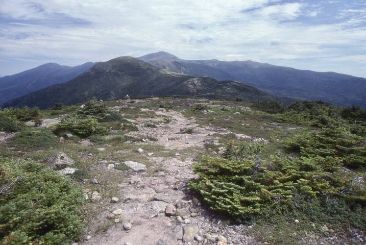 The view from Mount Pierce, one of the most accessible mountains in the White Mountains Presidential Range, which sits south of Mount Eisenhower.