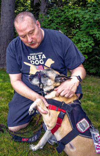 Veteran Vince Ylitalo and his service dog, Tippy, share a strong bond with the help of Operation Delta Dog.