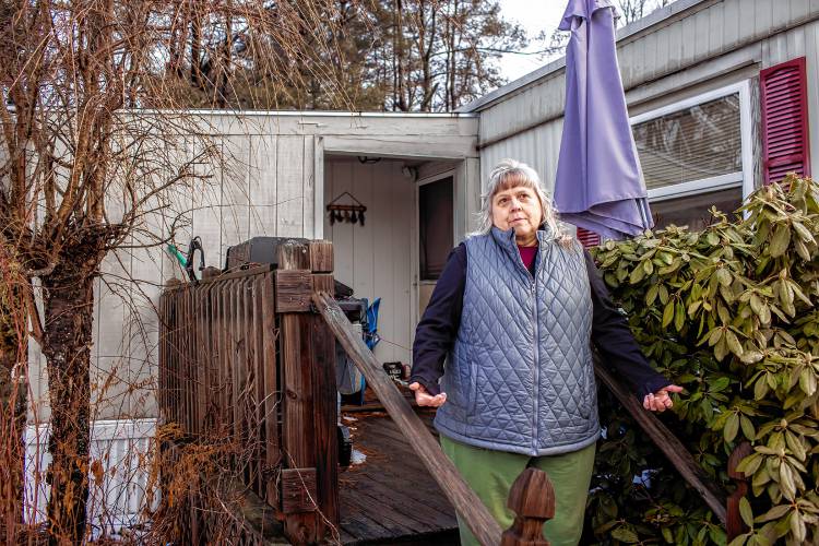 Carol Stiasny doesnât know what is next after her home was sold at auction for unpaid taxes on Friday, January 26, 2024. Concord Terrace owner Dana Rood bought the property and will be evicting Stiasny.