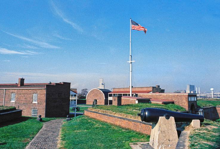 Fort McHenry in Baltimore, Md., where Francis Scott Key wrote “The Star-Spangled Banner,” and shot off the cannon which defended the city against the British in an undated photo. Fort McHenry in Baltimore, Md., where Francis Scott Key wrote “The Star-Spangled Banner,” and shot off the cannon which defended the city against the British in an undated photo.