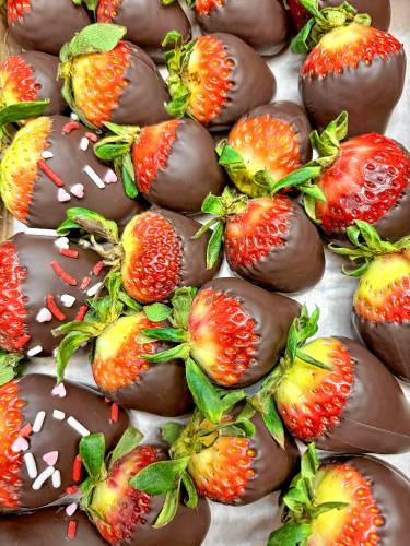 Chocolatiers at the Granite State Candy Shoppe factory on Hall St. Concord prepared chocolates for Valentine's Day on Monday, Feb. 3.