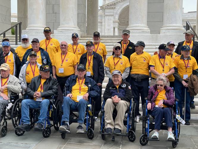 WWII veteran John Dianis participated in an honor flight with 31 other veterans in mid-April, 2025.