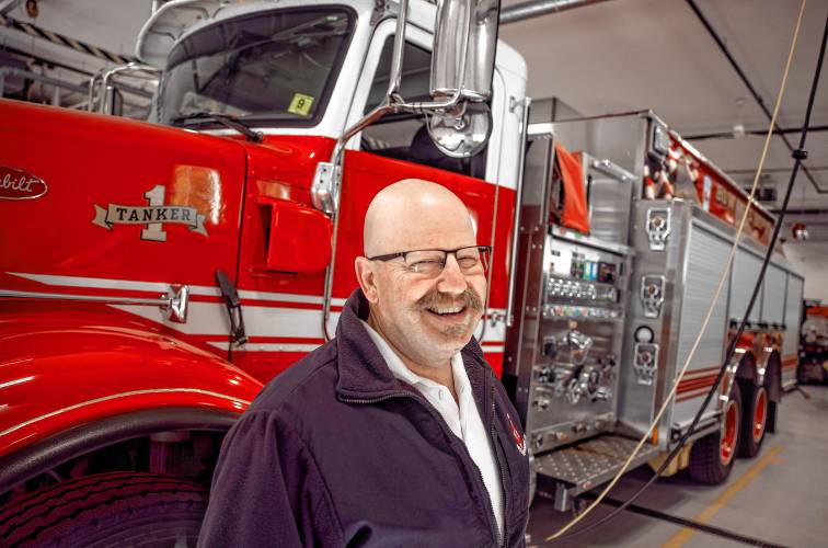 Dennis Comeau was sworn in as Bow’s fire chief in a ceremony on Thursday evening, May 23, 2024. Comeau has been with the Bow Fire Department since 2019, starting out as a firefighter and then becoming a captain.
