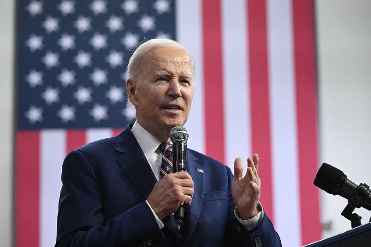 President Joe Biden speaks about his proposed federal budget for the fiscal year 2024 at the Finishing Trades Institute in Philadelphia on in March 2023.