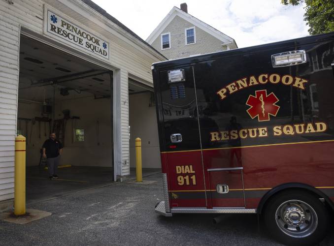 A Penacook Rescue ambulance returns to the station in Boscawen on Friday, August 30, 2024. A Penacook Rescue ambulance returns to the station in Boscawen on Friday, August 30, 2024.
