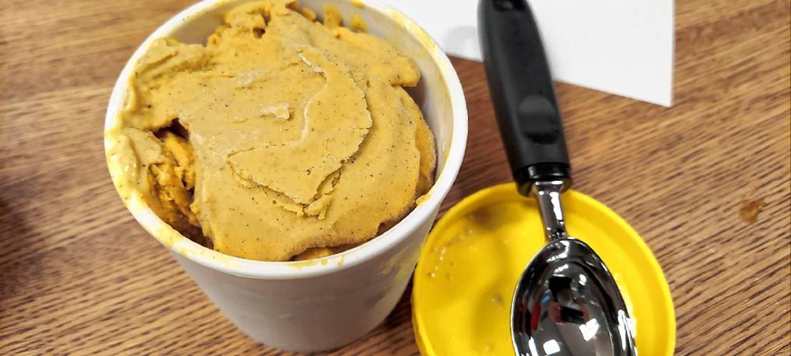 The winner of the Maple versus Pumpkin throwdown was pumpkin ice cream by Jeremy Margolis. 