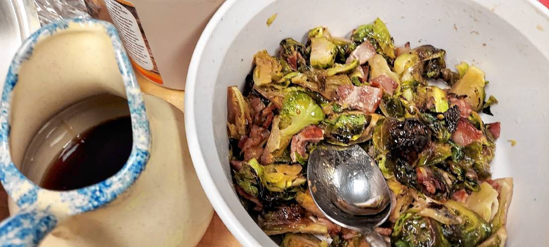 Maple Bacon Brussels Sprouts, by David Brooks

