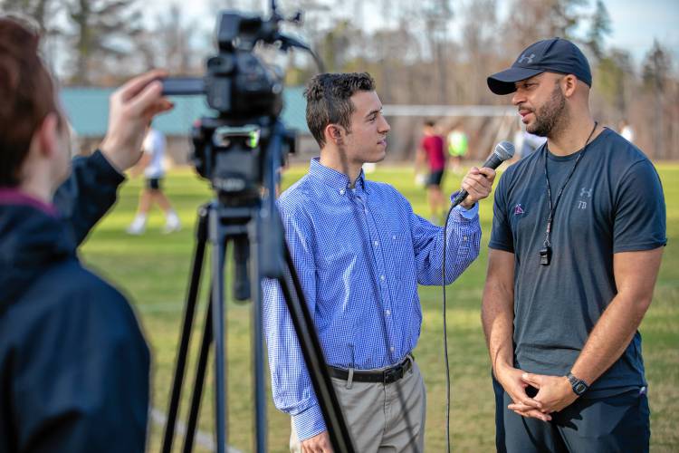 Rich Rosa interviews FPU Men’s Head Soccer Coach Travis Brent ahead of the NCAA D-II national soccer championships in Matthews, N.C.