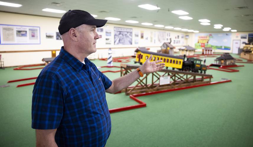 Fun Spot co-owner Dave Lawton shows the classic indoor miniature golf course that his father, Bob Lawton built.