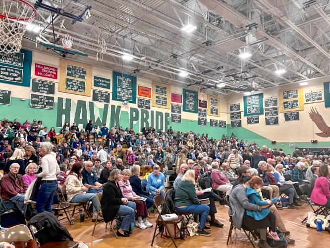 More than 700 voters attended the Hopkinton School District annual meeting on Saturday.